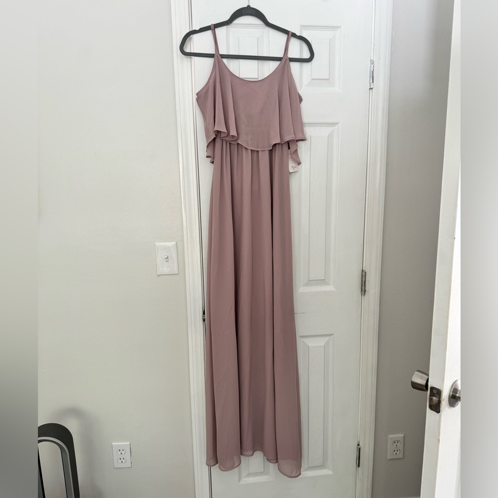 Caitlin Ruffle Maxi Dress Mauve - Show Me Your MuMu